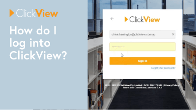 How do I log into ClickView?