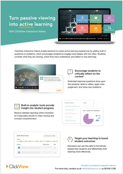 ClickView Interactive Videos Flyer